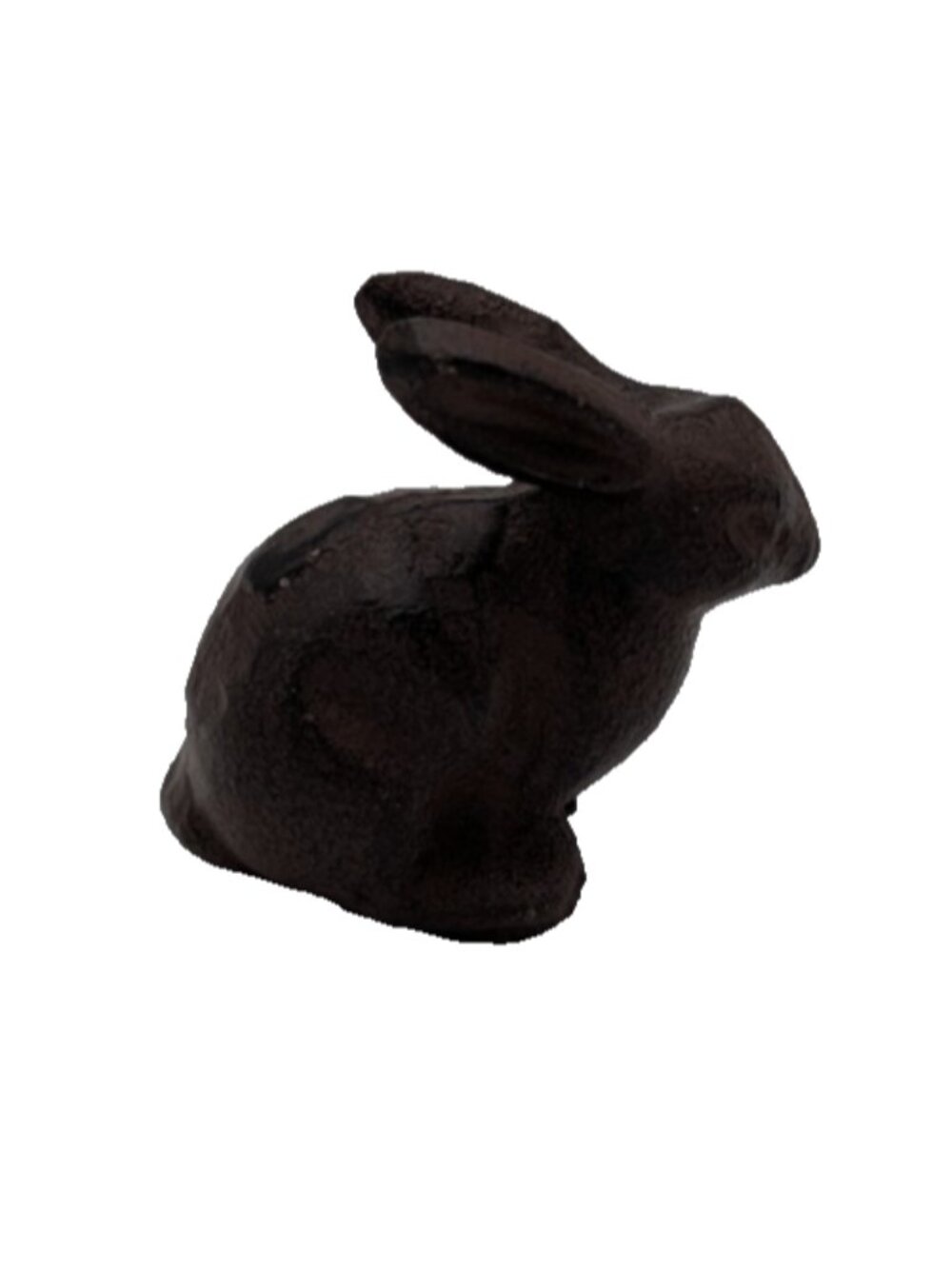 small cast iron metal bunny rabbit easter garden paperweight decor 2"